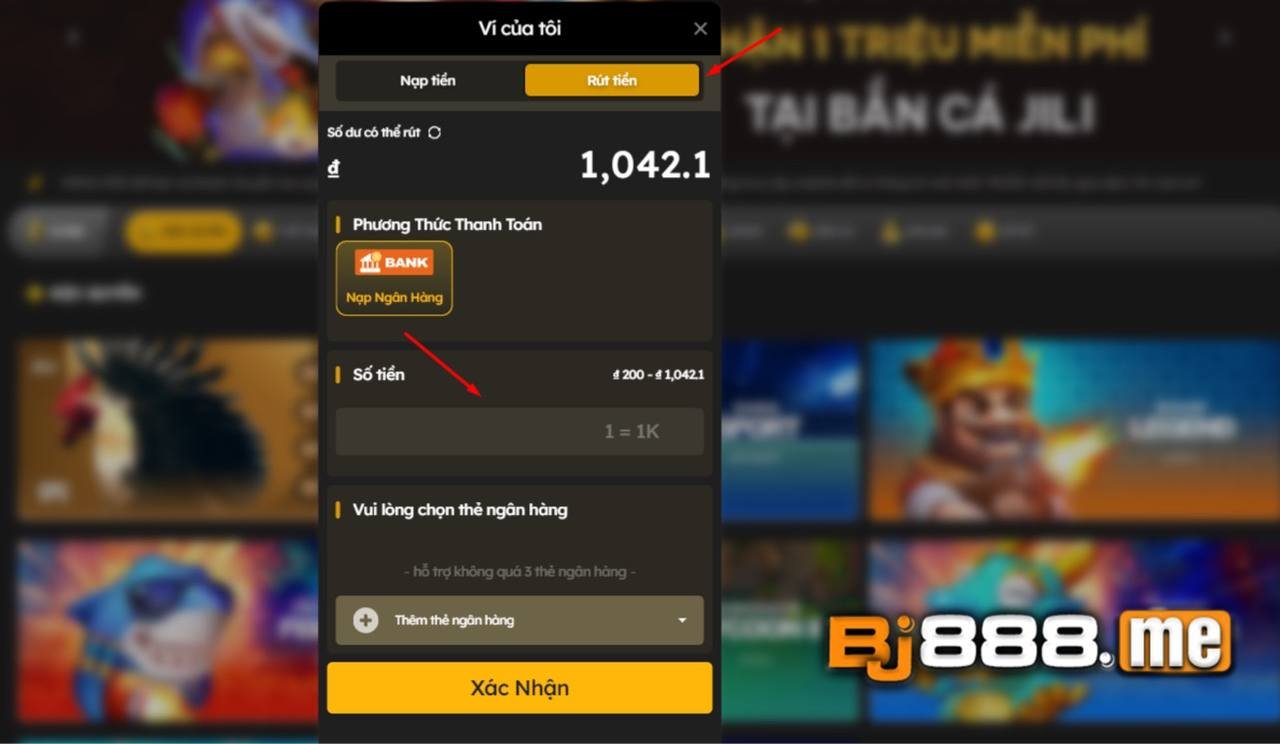 Hướng Dẫn Rút Tiền Nhanh Chóng tại BJ88 1 rút tiền bj88
